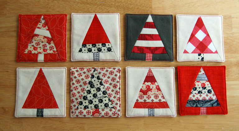 Week Four : Christmas Tree Coasters Pattern : Olivia Jane Handcrafted - Blog